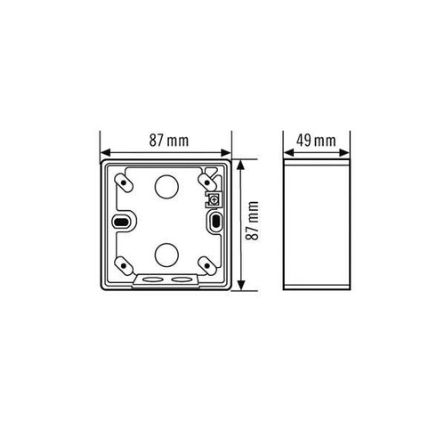 EM10055164 Esy-Lux Aufputzdose IP20/44 weiß Produktbild Additional View 1 L