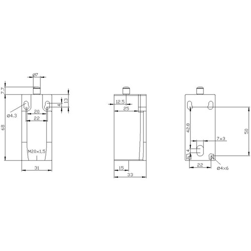 3SE5232-0BC05 Siemens Sirius Psoitionsschalter PVC Kuppenstössel 1S/Ö Produktbild Additional View 2 L