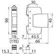 953206 Dehn Überspannungsableiter Typ 3 DR M 2P 30 FM Dehnrail M 2-pol. 30V Produktbild Additional View 3 S