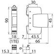 953206 Dehn Überspannungsableiter Typ 3 DR M 2P 30 FM Dehnrail M 2-pol. 30V Produktbild Additional View 2 S