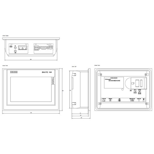 6AV2124-0GC01-0AX0 SIEMENS Simatic Hm Tp700, Comfort Panel Touchfernbedienung Produktbild Additional View 2 L