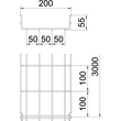 6001076 OBO Gitterrinne Magic GRM 55/200 V2A Edelstahl 55x200x3000mm Produktbild Additional View 1 S