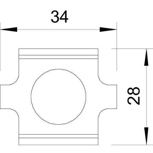 6016642 OBO Stoßstellenverbinder GSV34 V2A Edelstahl inkl Schraube (1VE=25Stk.) Produktbild Additional View 1 L