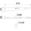 6420745 OBO Wand- und Stielausleger B=410mm  AW 15/41 FT Produktbild Additional View 1 S