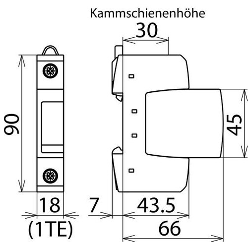 952082 DEHN Überspannungsableiter Typ 2 Dehnguard S 1-pol. 275VAC DGS275VA Produktbild Additional View 2 L