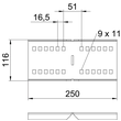 6091377 OBO WRWVK 110 FS Winkelverbinder für Weitspann-System 110 Produktbild Additional View 1 S