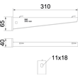 6420631 OBO Wand- und Stielausleger 310mm V2A Edelstahl AWG 15 31VA4301 Produktbild Additional View 1 S