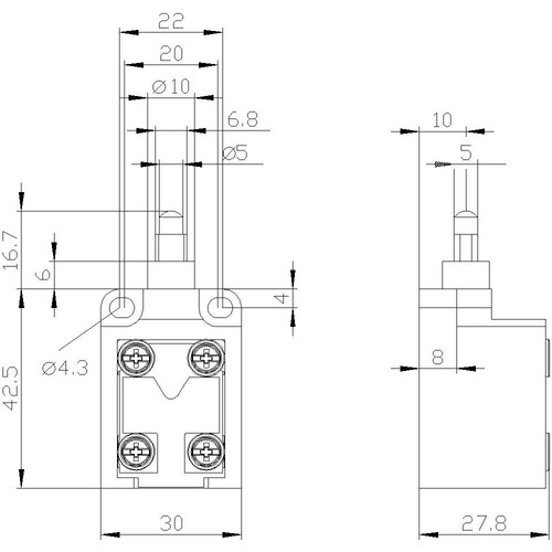 3SE5250-0CC05 SIEMENS Positionsschalter Kunststoffgehäuse ungekapselt 30mm 1S/1Ö Produktbild Additional View 2 L