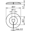 276056 Dehn Wasserableiter 8mm grau Manschette als Tropfwasserkante Produktbild Additional View 2 S