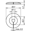 276056 Dehn Wasserableiter 8mm grau Manschette als Tropfwasserkante Produktbild Additional View 1 S