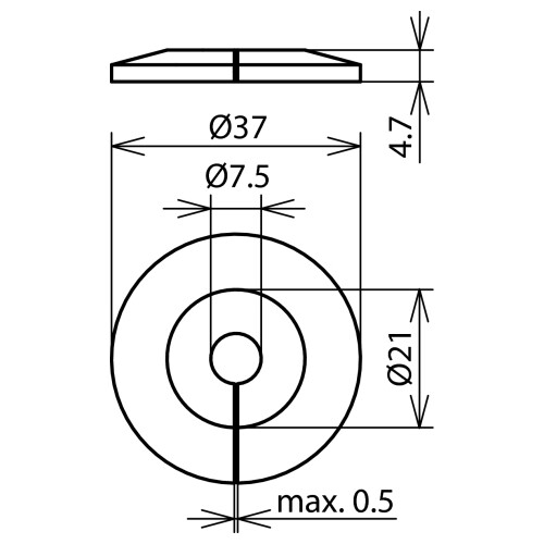 276056 Dehn Wasserableiter 8mm grau Manschette als Tropfwasserkante Produktbild Additional View 1 L