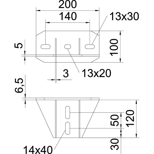 6349056 OBO Kopfplatte für U-Stiel KU 7 NOX Produktbild Additional View 1 L