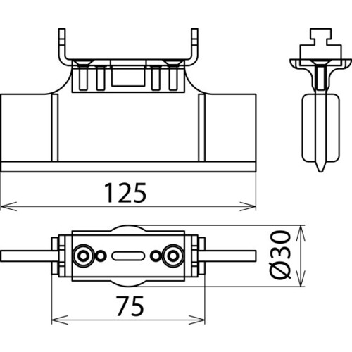 785642 DEHN Sperrelement f. NH-Sicherungsunterteil  Gr.0 Produktbild Additional View 1 L