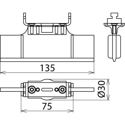 785643 DEHN Sperrelement f. NH-Sicherungsunterteil  Gr.1 Produktbild Additional View 1 L