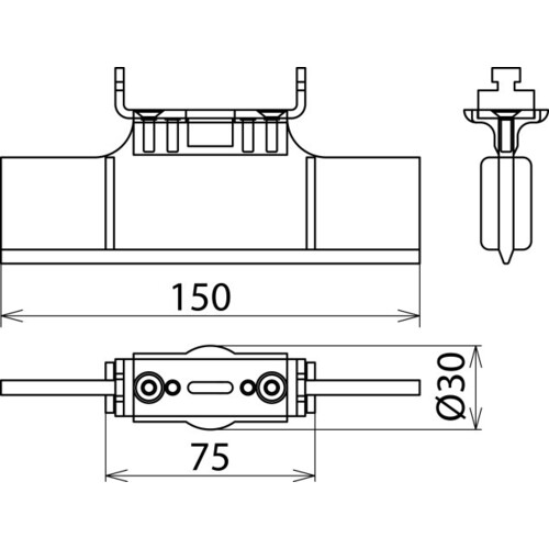 785644 DEHN Sperrelement f. NH-Sicherungsunterteil  Gr.2-3 Produktbild Additional View 2 L