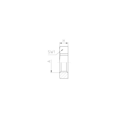 50.225 PA7001 JACOB Gegenmutter M25x1,5 silbergrau Produktbild Additional View 1 L