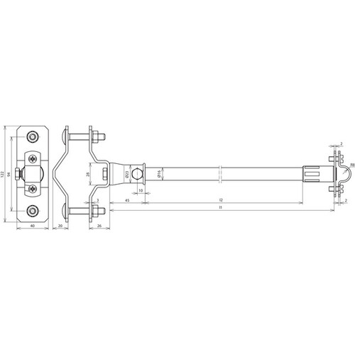 106226 DEHN ISO DISTANZHALTER NIRO 690MM  48-60MM KLEMMBEREICH Produktbild Additional View 1 L