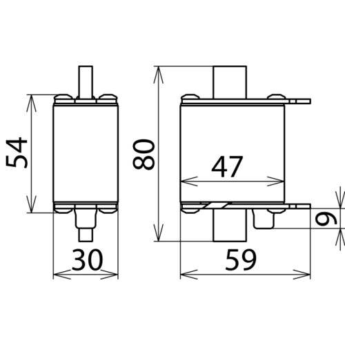 900261 DEHN Überspannungsableiter NH Bauform Typ 2 1pol. 280VAC Produktbild Additional View 3 L