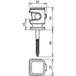 204006 Dehn Leitungshalter M8 Schraube 5x50 Produktbild Additional View 2 S