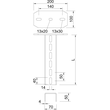 6339182 OBO  U-Stiel m. Kopfplatte 1000mm US 7 K 100 FT Produktbild Additional View 1 S