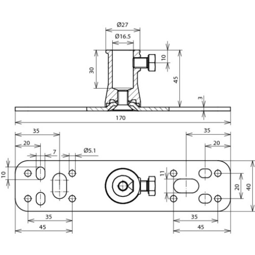 106127 DEHN Befestigungsplatte NIRO Produktbild Additional View 2 L