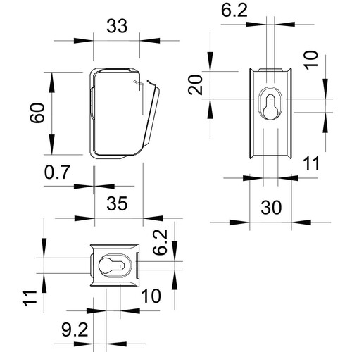 2207028 Obo Grip-Sammelhalterung 2031M15FS, 15x NYM3x1,5, verzinkt Produktbild Additional View 1 L