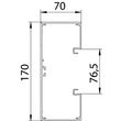 6279103 OBO GA-S70170EL Geräteeinbau- kanal 70x170x2000 Alu symmetrisch Produktbild Additional View 1 S