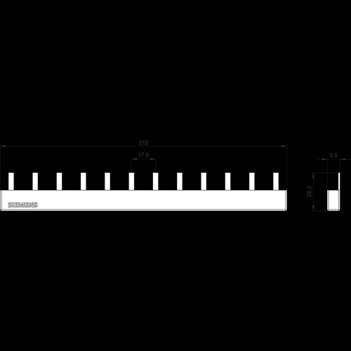 5ST3615 SIEMENS Sammelschiene 3pol. 12 TE Produktbild Additional View 1 L