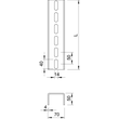 6340318 OBO US 7 600 FT U-Stiel 70x50x6000 St 3-seitig gelocht Produktbild Additional View 1 S