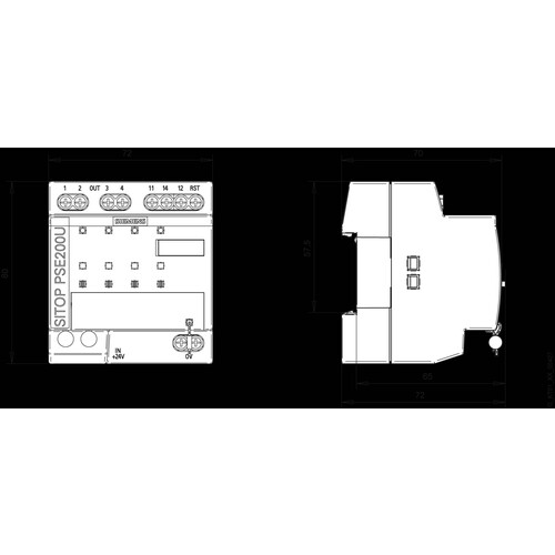 6EP1961-2BA21 SIEMENS SITOP PSE200U 10 A SELEKTIVITAETSMODUL 4-KANALIG 24VDC Produktbild Additional View 2 L