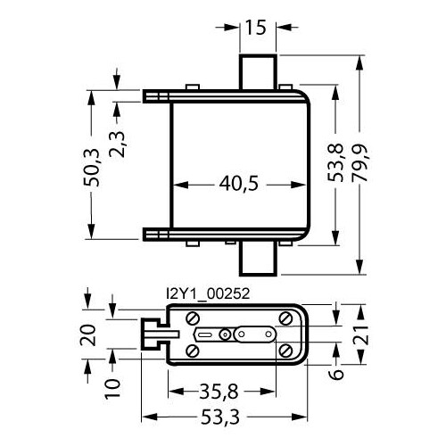 3NE1815-0 SIEMENS Sitor-Sicherungs- einsatz KL.GS,DIN 43620 25A AC 690V Produktbild Additional View 1 L