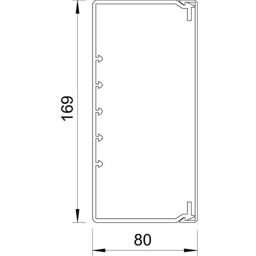 6191304 Obo Kabelkanal 80x170mm WDK80170RW reinweiß Produktbild Additional View 1 L