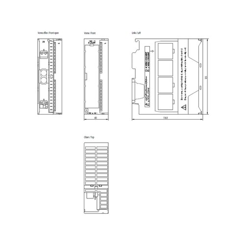 6ES7331-7KB02-0AB0 Siemens Simatic S7-300 Analogeingabe SM331 Produktbild Additional View 1 L