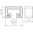 1124563 OBO CPS 5 SK OR SP Schutzkappe gespritzt 55x25mm PE RAL 2003 Produktbild Additional View 1 S