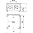 2002167 Obo B10M VDE leer Fr Ap Dose 80X80x39mm Produktbild Additional View 1 S