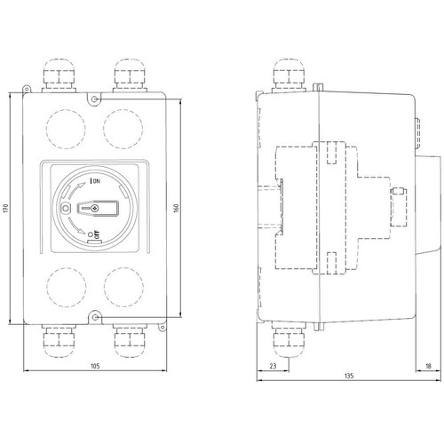 3RV1923-1DA01 SIEMENS Gehäuse Aluguß Produktbild Additional View 1 L