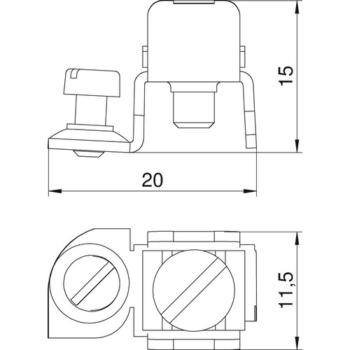 6288704 OBO 8AWR Schutzleiteranschluss- winkel St Produktbild Additional View 1 L