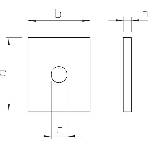 6348408 OBO K60 FT Gegenplatte 60x50x13x6,5mm Produktbild Additional View 1 L