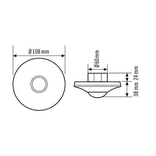 EP10425875 Esylux MD-C360i/8 MIC Decken- Bewegungsmelder mit integr.Akustiksensor Produktbild Additional View 1 L
