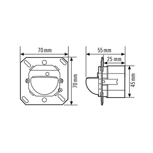 EP10426452 ESYLUX PD-C180i KNX ECO Wandmontage-Präsenzmelder 180° KNX-Bus Produktbild Additional View 1 L