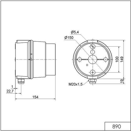 89010000 Werma Dauerleuchte 12-240V rot Produktbild Additional View 1 L