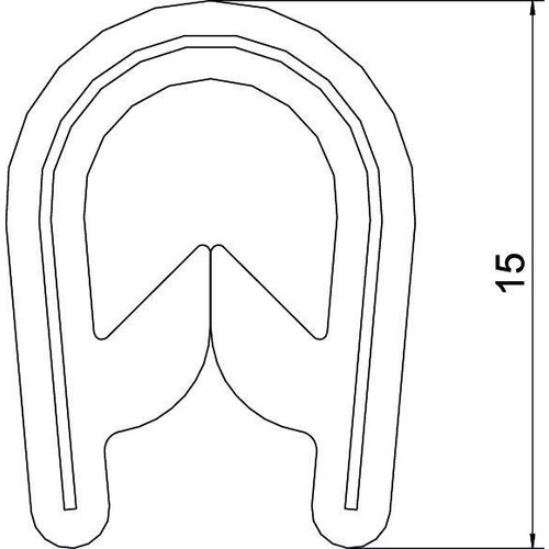 6072895 OBO Kantenschutzband KSB 4PVC, für Blechstärke 1,5-4mm Produktbild Additional View 1 L