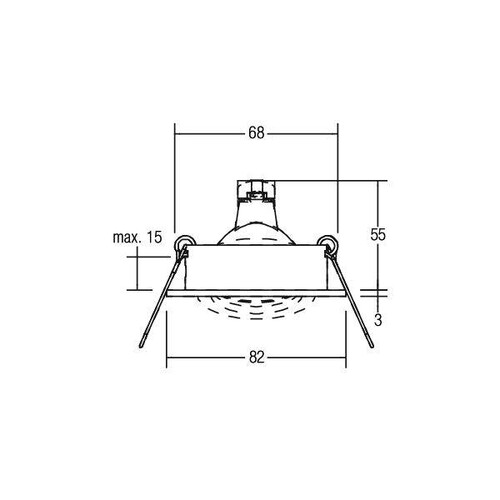 00006325 Brumberg NV-Einbaustrahler GX5,3/50W alumatt Produktbild Additional View 2 L