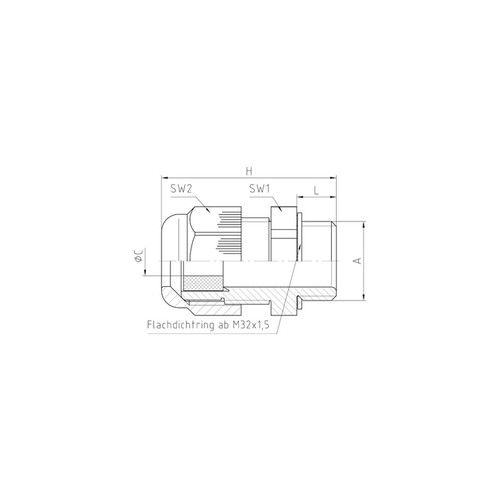 50036M40PAR Jacob Anbauverschraubung M40 PVC Langes Gewinde Produktbild Additional View 1 L