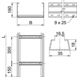 6227031 OBO WKLG 1630 FS Weitspann- kabelleiter 160x300x6000 Produktbild Additional View 1 S