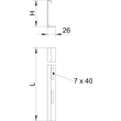 6062122 OBO TSG 110 FS Trennsteg 110x3000 für Kabeltragsysteme Produktbild Additional View 1 S