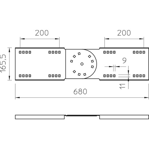 6227953 OBO WRGV 160 FS Gelenkverbinder 160x680 für Weitspann-System 160 Produktbild Additional View 1 L