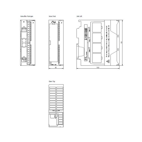 6ES7331-7HF01-0AB0 SIEMENS Simatic S7-300 Analogeingabe SM 331 8AE Produktbild Additional View 1 L