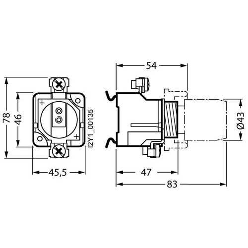 5SF1205 SIEMENS Diazed Sockel DIII 63A AC690V DC500V BÃŒgelklemme Produktbild Additional View 2 L