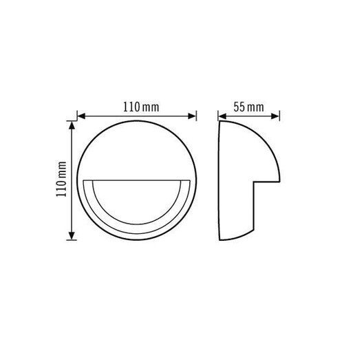 EM10041112 ESYLUX MD-W Abdeckkappe schwarz Produktbild Additional View 1 L